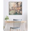 imageKate and Laurel Wandering The Streets of Venice Framed Canvas Wall Art by Laura Evans 30 x 30 Sylvie Greywash Vintage Architecture Cityscapes Landscapes Art for Wall Decor Living Room Bedroom
