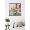 imageKate and Laurel Wandering The Streets of Venice Framed Canvas Wall Art by Laura Evans 30 x 30 Sylvie Greywash Vintage Architecture Cityscapes Landscapes Art for Wall Decor Living Room Bedroom