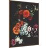 imageKate and Laurel Abundance Framed Canvas Wall Art by Alicia Abla 28 x 38 Sylvie Beaded Dark Gold Vintage Still Life Flowers Art for Wall Decor Living Room Bedroom