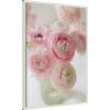 imageKate and Laurel Delicate Pink Ranunculus Flower Bouquet Framed Canvas Wall Art by Kristybee 23 x 33 Sylvie Beaded White Casual Transitional Flowers Still Life Art for Wall Decor Living Room