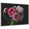 imageKate and Laurel Mood Dark Pink Ranunculus Flower Bouquet Framed Canvas Wall Art by Kristybee 33 x 23 Sylvie Beaded White Modern Contemporary Still Life Nature Art for Wall Decor Living Room