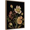 imageKate and Laurel Moody Floral 5 Framed Canvas Wall Art by Annie Quigley 18 x 24 Sylvie Beaded Dark Gold Farmhouse Flowers Art for Wall Decor Living Room Bedroom