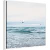 imageKate and Laurel Ocean Swim 2 Square Framed Canvas Wall Art by Stephanie Klatt 30 x 30 Sylvie White Coastal Beach Nature Art for Wall Decor Living Room Bedroom