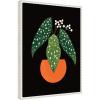 imageKate and Laurel Polka Dot Begonia Framed Canvas Wall Art by Amber Leaders 18 x 24 Sylvie Beaded White Modern Flowers Art for Wall Decor Living Room Bedroom