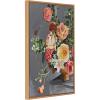 imageKate and Laurel Sylvie Beaded Floral Emergence Vintage Framed Canvas Wall Art by Mackenzie Nelson 23x33 Beaded Natural Stunning Flower Art for Wall