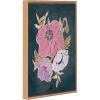 imageKate and Laurel Sylvie Beaded Three Purple Poppies Vintage Framed Canvas Wall Art by Mackenzie Nelson 18x24 Beaded Natural Colorful Flower Art for Wall