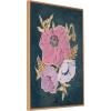 imageKate and Laurel Sylvie Beaded Three Purple Poppies Vintage Framed Canvas Wall Art by Mackenzie Nelson 28x38 Beaded Natural Colorful Flower Art for Wall