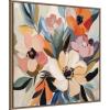 imageKate and Laurel Sylvie Garden Bloom Abstract Bouquet I Framed Canvas Wall Art by The Creative Bunch Studio 30 x 30 Beaded Gold Modern Contemporary Abstract Flowers Nature Decor Living Room