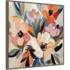 imageKate and Laurel Sylvie Garden Bloom Abstract Bouquet I Framed Canvas Wall Art by The Creative Bunch Studio 30 x 30 Bronze Contemporary Abstract Flowers Nature Art for Wall Decor Living Room