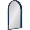 imageKate and Laurel Travis Modern Arched Wall Mirror 20 x 30 White Decorative Arch Bathroom Mirror for Over Sink or for Use as Living Room Wall Decor AccentNavy Blue