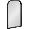 imageKate and Laurel Travis Modern Arched Wall Mirror 20 x 30 White Decorative Arch Bathroom Mirror for Over Sink or for Use as Living Room Wall Decor AccentBlack