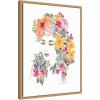 imageKate and Laurel Tropical Floral Woman Framed Canvas Wall Art by Patricia Shaw 18 x 24 Sylvie Natural Bohemian Flowers People Art for Wall Decor Living Room Bedroom