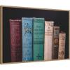 imageKate and Laurel Vintage Classic Books Framed Canvas Wall Art by Patricia Rae 33 x 23 Sylvie Beaded Rustic Natural Vintage Still Life Entertainment Art for Wall Decor Living Room Bedroom