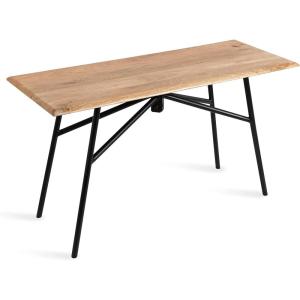 imageKate and Laurel Pallson Modern Bench 36 x 14 x 20 Natural Wood and Black Decorative Boho Decor for Storage and Display