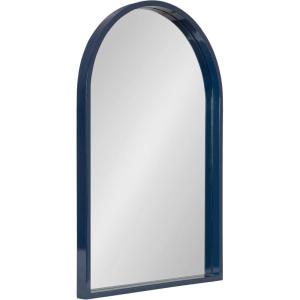 imageKate and Laurel Travis Modern Arched Wall Mirror 20 x 30 White Decorative Arch Bathroom Mirror for Over Sink or for Use as Living Room Wall Decor AccentNavy Blue