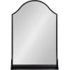 imageKate and Laurel Gramera Traditional Scalloped Arched Wall Mirror with Shelf 20x30 Gold Decorative Glam Arch Mirror with Display Ledge and Sleek FinishBlack