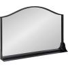 imageKate and Laurel Gramera Traditional Scalloped Arched Wall Mirror with Shelf 20x30 Gold Decorative Glam Arch Mirror with Display Ledge and Sleek FinishBlack