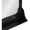 imageKate and Laurel Gramera Traditional Scalloped Arched Wall Mirror with Shelf 20x30 Gold Decorative Glam Arch Mirror with Display Ledge and Sleek FinishBlack