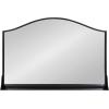 imageKate and Laurel Gramera Traditional Scalloped Arched Wall Mirror with Shelf 20x30 Gold Decorative Glam Arch Mirror with Display Ledge and Sleek FinishBlack
