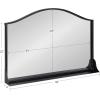 imageKate and Laurel Gramera Traditional Scalloped Arched Wall Mirror with Shelf 20x30 Gold Decorative Glam Arch Mirror with Display Ledge and Sleek FinishBlack