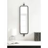 imageKate and Laurel Kasota Slim Panel Wall Mirror 9 x 36 Antique Gold Glam Tall Wall Decor for Skinny Entryway or Decorative BedroomBlack