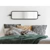 imageKate and Laurel Kasota Slim Panel Wall Mirror 9 x 36 Antique Gold Glam Tall Wall Decor for Skinny Entryway or Decorative BedroomBlack