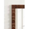 imageKate and Laurel Lunara Boho Rectangle Wood Wall Mirror 24 x 35 Bleached Wood Coastal Light Wooden Rectangular Bathroom Mirror for Over Sink with Geometric DetailingWalnut Brown
