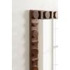 imageKate and Laurel Lunara Boho Rectangle Wood Wall Mirror 24 x 35 Bleached Wood Coastal Light Wooden Rectangular Bathroom Mirror for Over Sink with Geometric DetailingWalnut Brown