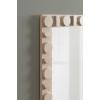 imageKate and Laurel Lunara Boho Rectangle Wood Wall Mirror 24 x 35 Bleached Wood Coastal Light Wooden Rectangular Bathroom Mirror for Over Sink with Geometric DetailingWhite
