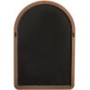 imageKate and Laurel Rahfy Boho Beaded Arched Rattan Wall Mirror 24 x 36 Dark Natural Wood Decorative Rounded Arch Mirror with Authentic Rattan Frame for Bathroom Vanity Decor