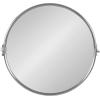 imageKate and Laurel Taurus Modern Pivot Mirror 26 x 24 Gold Decorative Adjustable Wall Mirror with Pivoting Base for Glamorous Wall DcorSilver