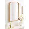 imageKate and Laurel Travis Modern Basket Arch Wall Mirror 20 x 30 Gold Decorative Arched Bathroom Mirror for Over Sink or for Use as Living Room Wall Decor Accent
