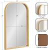 imageKate and Laurel Travis Modern Basket Arch Wall Mirror 20 x 30 Gold Decorative Arched Bathroom Mirror for Over Sink or for Use as Living Room Wall Decor Accent