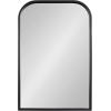 imageKate and Laurel Travis Modern Basket Arch Wall Mirror 24 x 36 Black Decorative Arched Bathroom Mirror for Over Sink or for Use as Living Room Wall Decor Accent