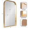 imageKate and Laurel Travis Modern Basket Arch Wall Mirror 24 x 36 Gold Decorative Arched Bathroom Mirror for Over Sink or for Use as Living Room Wall Decor Accent