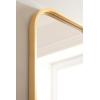 imageKate and Laurel Travis Modern Basket Arch Wall Mirror 24 x 36 Gold Decorative Arched Bathroom Mirror for Over Sink or for Use as Living Room Wall Decor Accent
