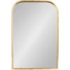 imageKate and Laurel Travis Modern Basket Arch Wall Mirror 24 x 36 Gold Decorative Arched Bathroom Mirror for Over Sink or for Use as Living Room Wall Decor Accent