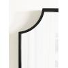 imageKate and Laurel Travis Modern Scalloped Arch Wall Mirror 26 x 28 Black Decorative Scallop Arched Bathroom Mirror for Over Sink or for Use as Living Room Wall Decor Accent