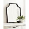 imageKate and Laurel Travis Modern Scalloped Arch Wall Mirror 26 x 28 Black Decorative Scallop Arched Bathroom Mirror for Over Sink or for Use as Living Room Wall Decor Accent