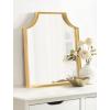 imageKate and Laurel Travis Modern Scalloped Arch Wall Mirror 26 x 28 Gold Decorative Scallop Arched Bathroom Mirror for Over Sink or for Use as Living Room Wall Decor Accent
