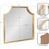 imageKate and Laurel Travis Modern Scalloped Arch Wall Mirror 26 x 28 Gold Decorative Scallop Arched Bathroom Mirror for Over Sink or for Use as Living Room Wall Decor Accent