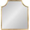 imageKate and Laurel Travis Modern Scalloped Arch Wall Mirror 26 x 28 Gold Decorative Scallop Arched Bathroom Mirror for Over Sink or for Use as Living Room Wall Decor Accent