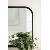 imageKate and Laurel Travis Modern Wide Basket Arch Wall Mirror 36 x 28 Black Decorative Wide Arched Bathroom Mirror for Over Sink or for Use as Living Room Wall Decor Accent