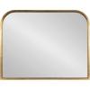 imageKate and Laurel Travis Modern Wide Basket Arch Wall Mirror 36 x 28 Gold Decorative Wide Arched Bathroom Mirror for Over Sink or for Use as Living Room Wall Decor Accent