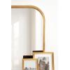 imageKate and Laurel Travis Modern Wide Basket Arch Wall Mirror 36 x 28 Gold Decorative Wide Arched Bathroom Mirror for Over Sink or for Use as Living Room Wall Decor Accent