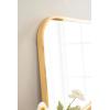 imageKate and Laurel Travis Modern Wide Basket Arch Wall Mirror 36 x 28 Gold Decorative Wide Arched Bathroom Mirror for Over Sink or for Use as Living Room Wall Decor Accent