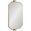 imageKate and Laurel Darbridge Traditional Octagon Pivot Mirror 24 x 47 Antique Gold Vintage Adjustable Bathroom Wall Mirror for Use Horizontally or Vertically
