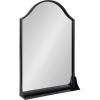 imageKate and Laurel Gramera Traditional Scalloped Arched Wall Mirror with Shelf 20x30 Gold Decorative Glam Arch Mirror with Display Ledge and Sleek FinishBlack
