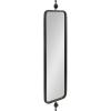 imageKate and Laurel Kasota Slim Panel Wall Mirror 9 x 36 Antique Gold Glam Tall Wall Decor for Skinny Entryway or Decorative BedroomBlack
