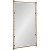 imageKate and Laurel Prisha Traditional Rectangle Spindle Panel Stand Up Mirror 24 x 42 Antique Gold Vintage Turned Rectangular Wall Mirror for Use as Entryway or Bedroom Wall Decor